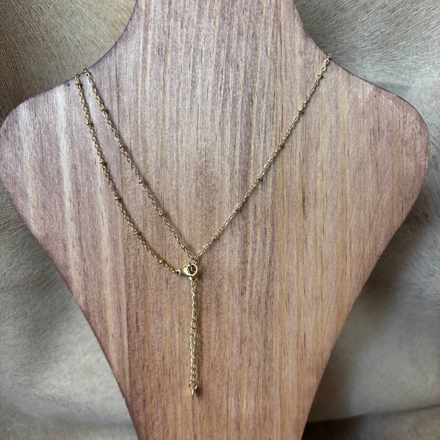 Collier doré |Pendentif cercle |Acier inoxydable