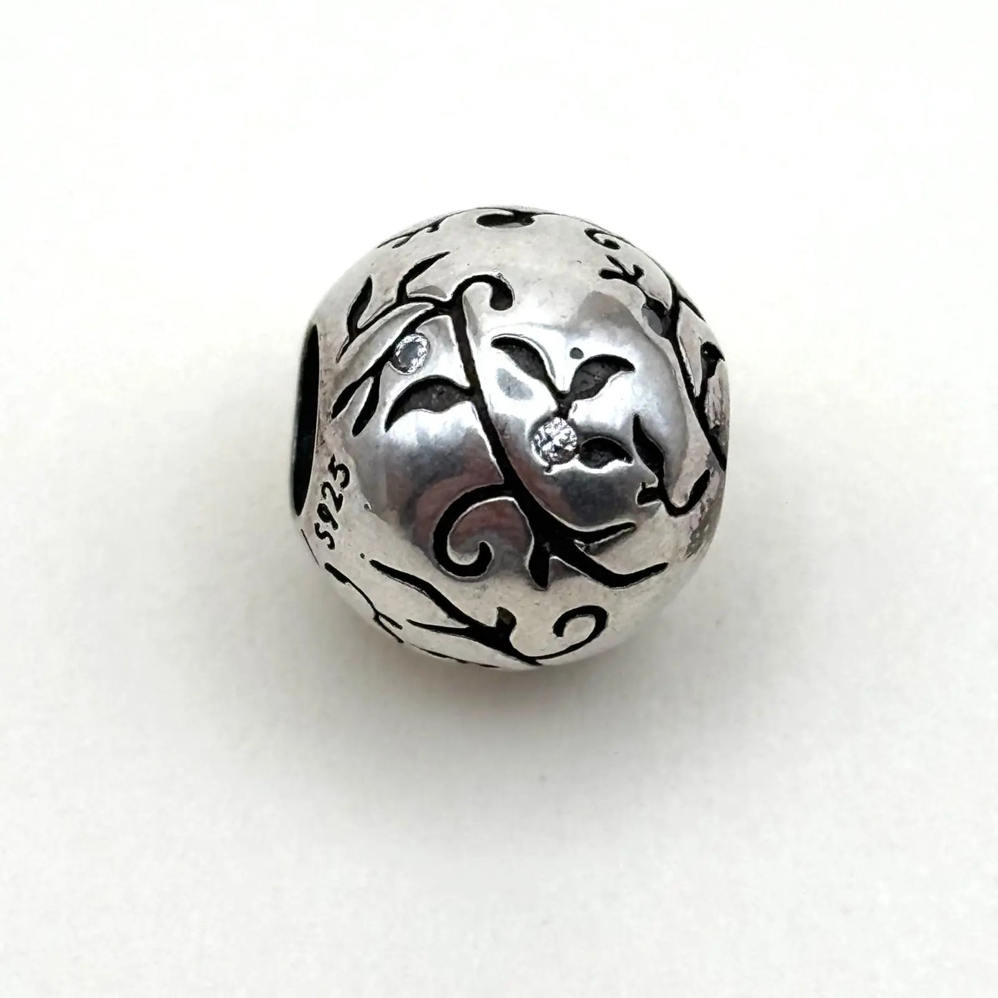 Charms Pand'OR en forme de sphère feuille et de vigne en argent Sterling 925