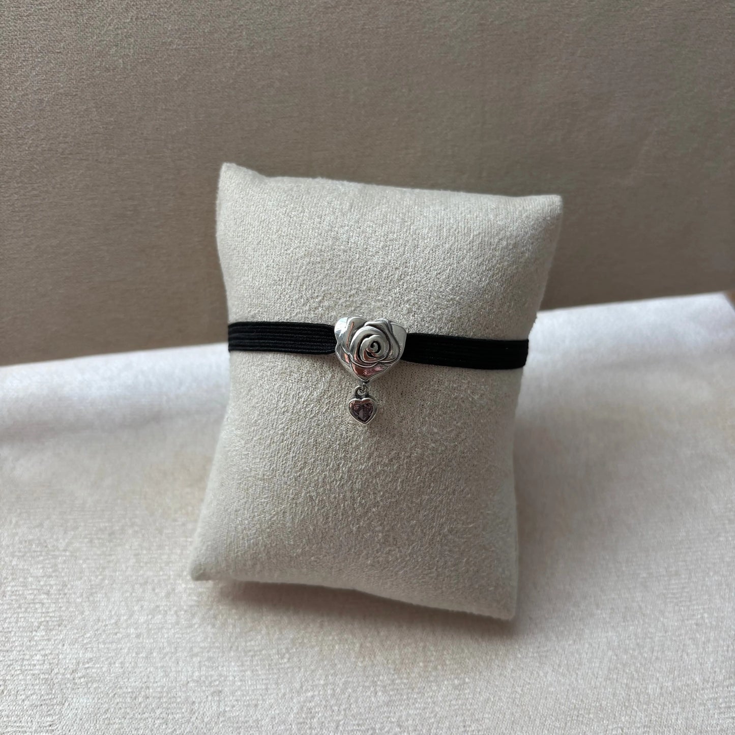 Charms Pand'OR | En forme de fleur |Petit pendentif en forme de cœur | Acier inoxydable