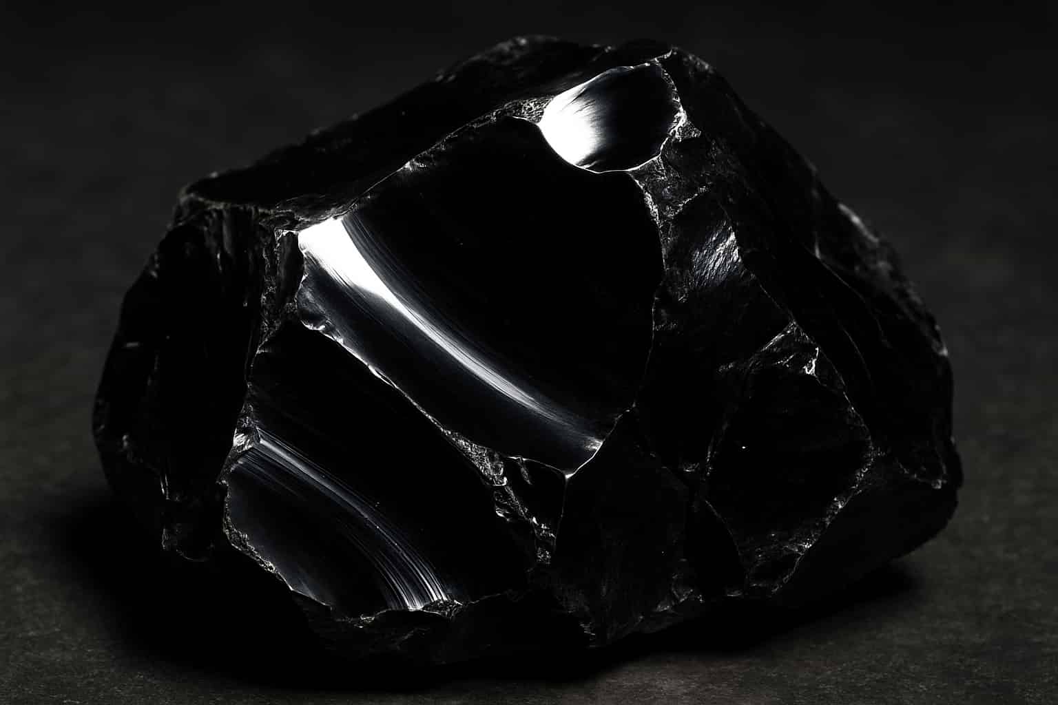 Pierre naturelle obsidienne noire Image