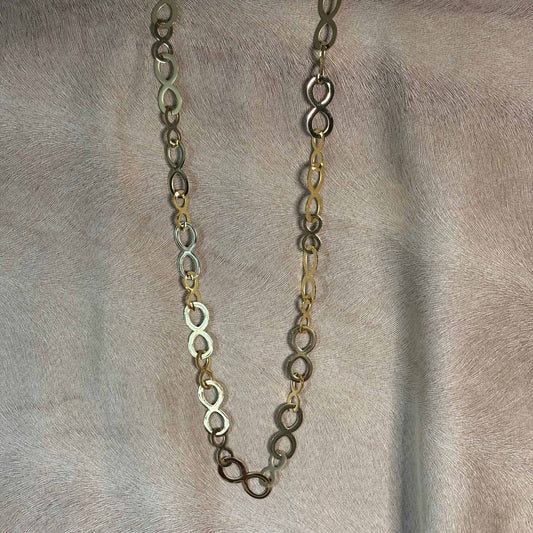 Collier doré |Sautoir |Maille infinie |Acier inoxydable