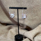 Boucles d'oreilles Perle acrylique fleurie 