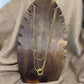 Collier multirang |Sautoir à trois chaînes dorées | Acier inoxydable