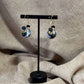 Boucles d'oreilles - créole diamètre 3 cm breloque colorée et perles acryliques