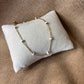 Bracelet doré |Bracelet élastique perlé |Perles blanches multi bracelet | Acier inoxydable