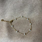 Bracelet doré |Perles blanches multi bracelet | Acier inoxydable