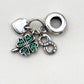 Charms Pand'OR avec trois breloques en forme de cœur trèfle et infini en argent Sterling 925 