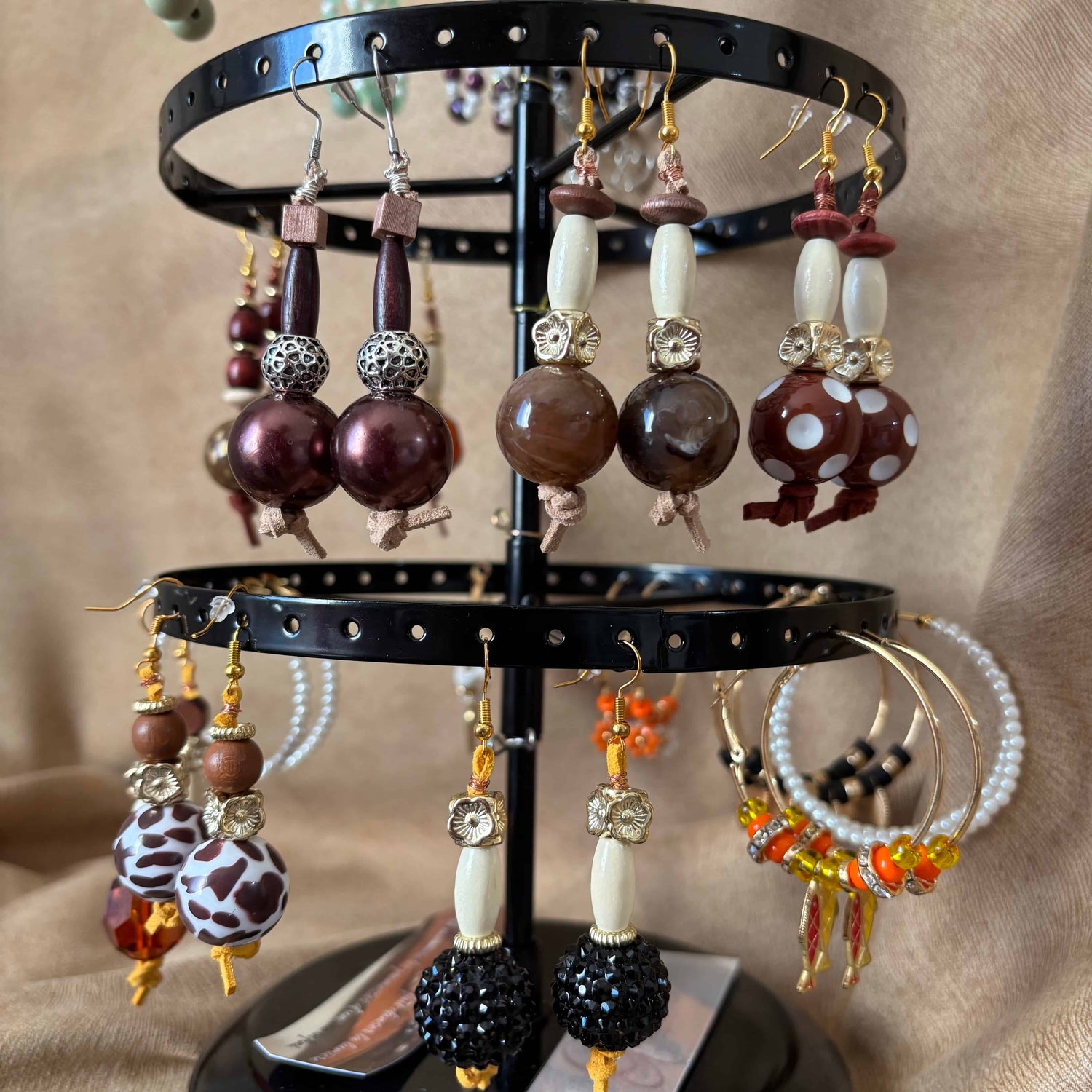 Boucles d'oreilles artisanales et créoles | Perles et breloques