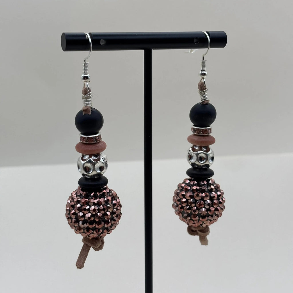 Boucles d'oreilles pendentif en perle effet hérisson