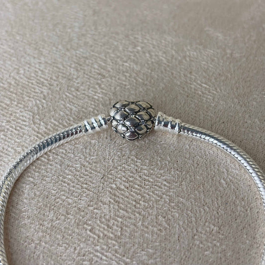 Bracelet Pand'Or| Bracelet avec charm' cœur |Tour 18 cm | Acier inoxydable