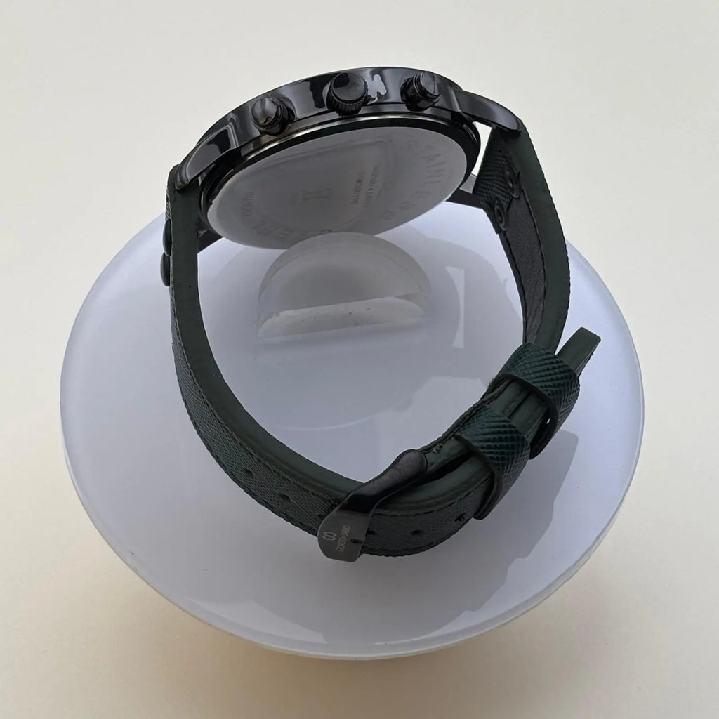 Montre pour hommes avec cadran bicolore noir et vert