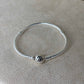 Bracelet Pand'Or |Bracelet avec charm' boule |Motif strass cœur |Acier inoxydable