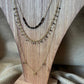 Collier multirangs doré | motifs différents soleil et perles | Acier inoxydable