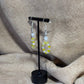 Boucles d'oreilles - pendentif
Perles acryliques et perle acier en forme de cercle