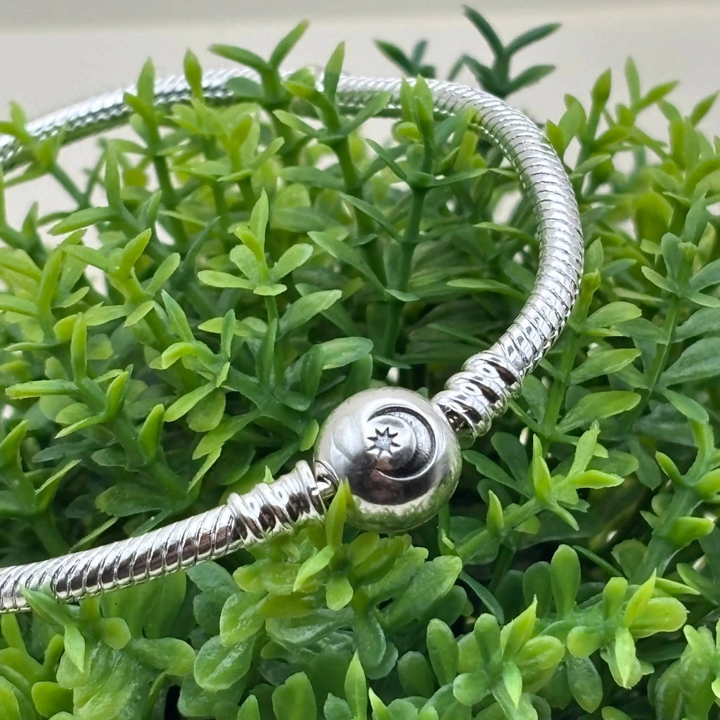 Charm Pand'Or argenté avec fermoir en forme de boule