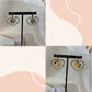 Boucles d'oreilles |Motif double cœur entouré de strass | Or ou argent | Acier inoxydable