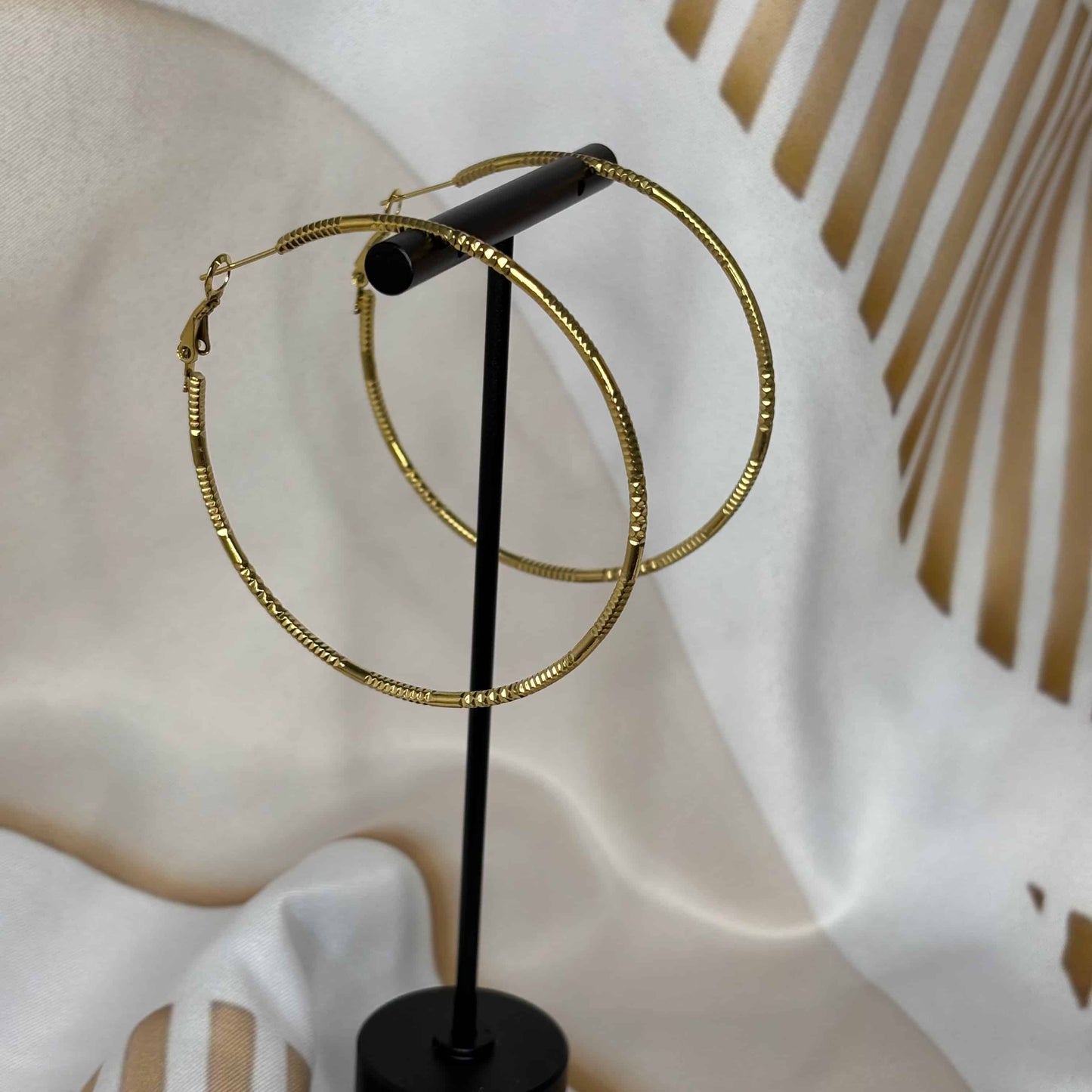 Boucles d'oreilles créoles | Anneau dorée