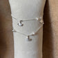 Bracelet de cheville
Breloques feuilles & perles