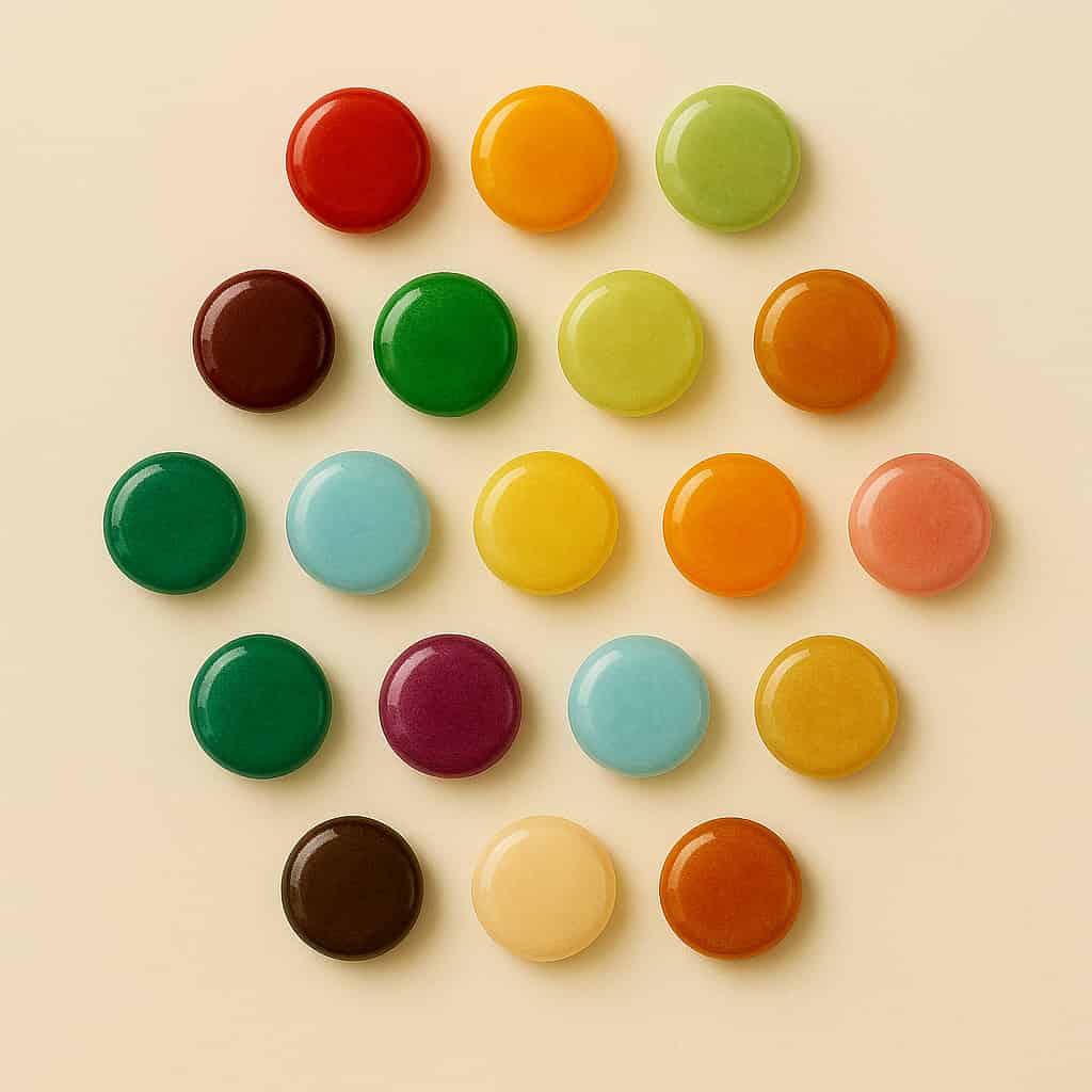 Ensemble de perles acryliques colorées  Image