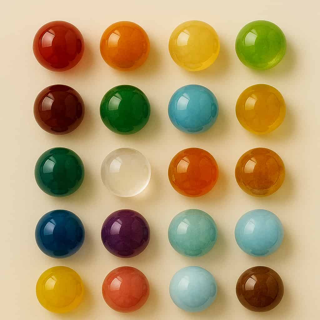 Ensemble de perles colorées en verre Image