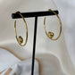 Boucles d'oreilles créoles Motif en cœur couleur dorée | Acier inoxydable