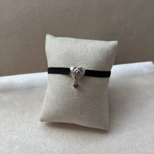 Charms Pand'OR | En forme de fleur |Petit pendentif en forme de cœur | Acier inoxydable