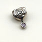 Charms Pand'OR en forme de fleur avec un petit pendentif en forme de cœur en acier inoxydable