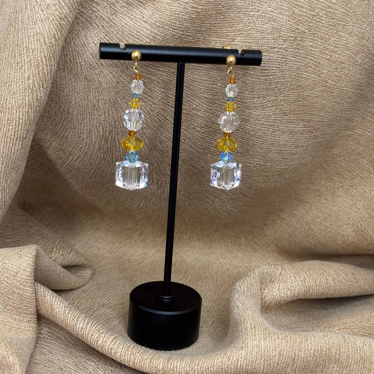 Boucles d'oreilles Ornées de cristaux Swarovski | Acier inoxydable
