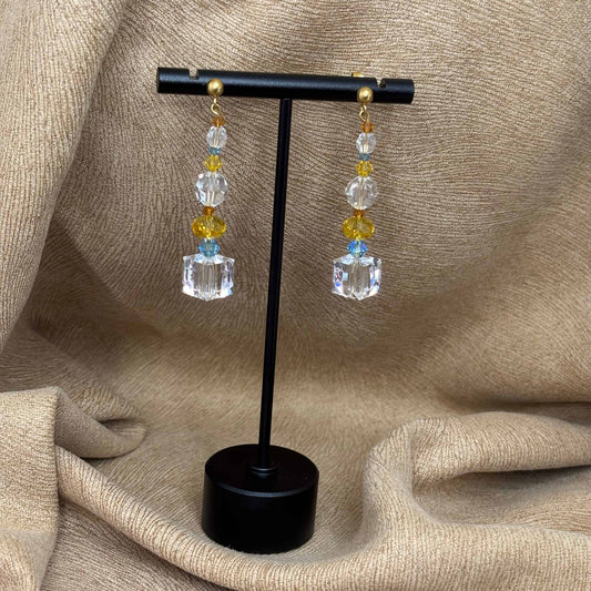 Boucles d'oreilles Ornées de cristaux Swarovski | Acier inoxydable