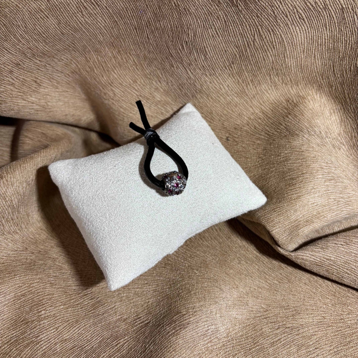 Charms Pand'OR | Sphère étoiles et strass rose et blanc |Argent Sterling 925